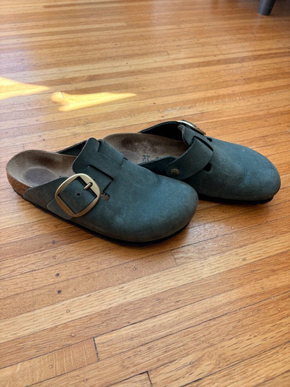 Birkenstock Clogs - Green Suede - Picture 2 of 4